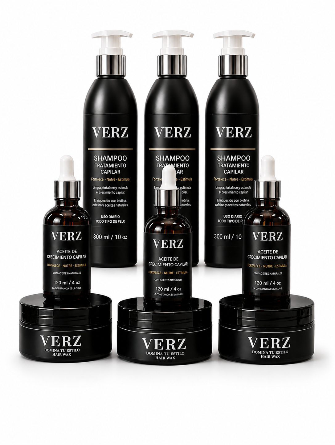 Tratamiento Completo de Crecimiento Capilar VERZ – 3 Meses de Uso